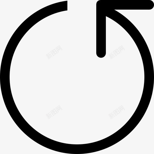 反时针旋转的圆形箭头符号bigmug线线形图标svg_新图网 https://ixintu.com bigmug线 反时针旋转的圆形箭头符号 线形