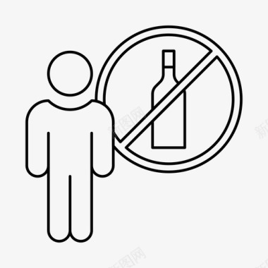 禁止饮酒饮酒酒瓶图标图标