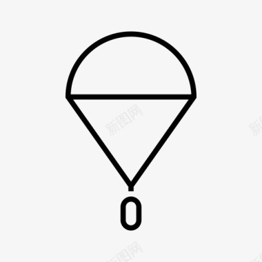 降落伞下降飞行图标图标