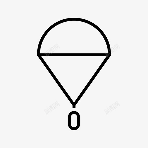 降落伞下降飞行图标svg_新图网 https://ixintu.com 下降 个人版本 保护 安全 降落伞 飞行