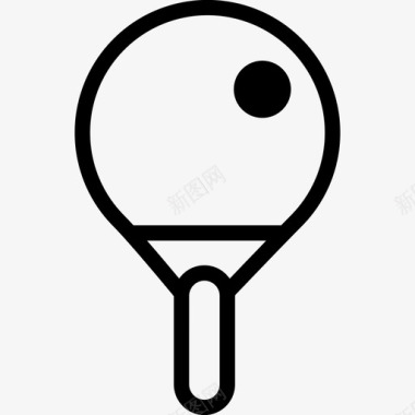 乒乓球球拍运动图标图标