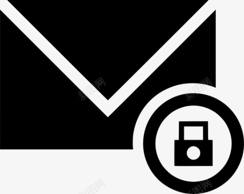 电子邮件安全电子邮件加密电子邮件挂锁图标图标