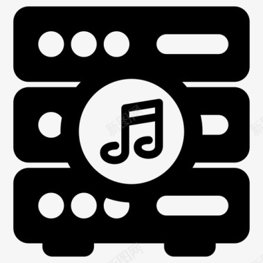 服务器音乐音乐数据音乐文件图标图标