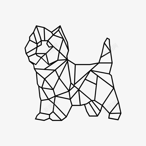 狗动物艺术图标svg_新图网 https://ixintu.com 动物 小狗 折纸 狗 艺术