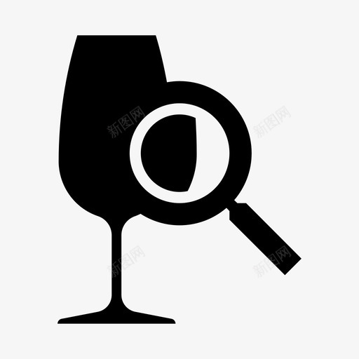 葡萄酒搜索玻璃杯品酒图标svg_新图网 https://ixintu.com 品酒 玻璃杯 葡萄酒搜索