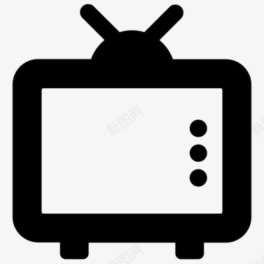 电视旧电视电视屏幕图标图标