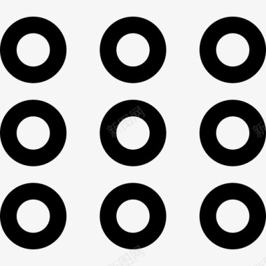 九个轮廓圆的按钮大马克杯线直线图标图标