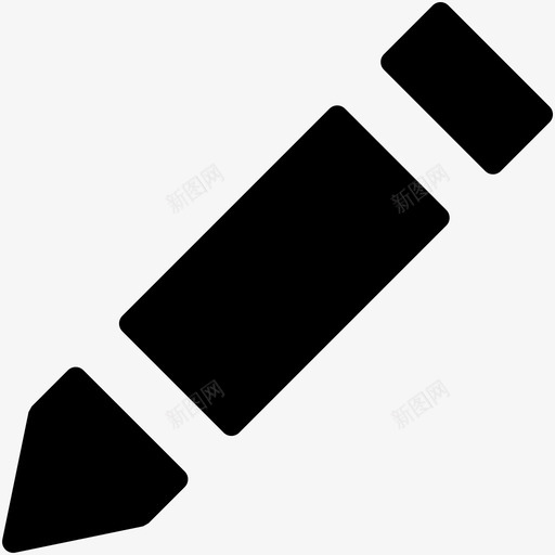 铅笔合成蜡笔图标svg_新图网 https://ixintu.com web和用户界面字体图标 书写 合成 编辑 蜡笔 铅笔
