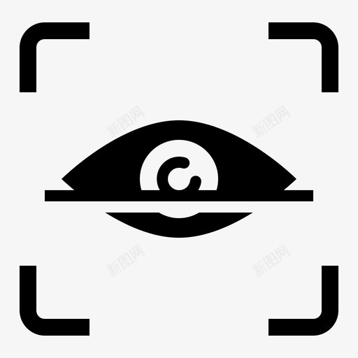 眼睛测试生物识别扫描图标svg_新图网 https://ixintu.com 安全 扫描 法律和司法字形 生物识别 眼睛测试