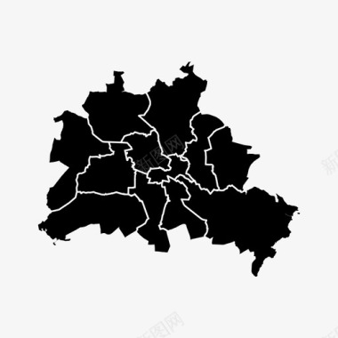 柏林行政区德国自治区图标图标