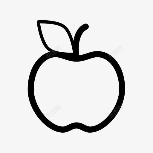 苹果水果植物图标svg_新图网 https://ixintu.com 植物 水果 苹果 食品收藏