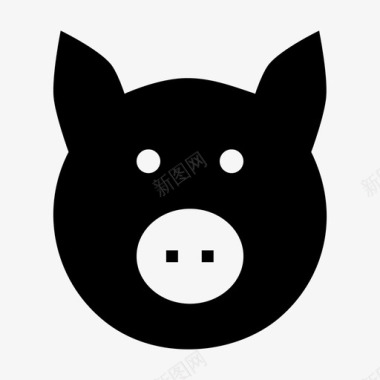 猪肉农场牲畜图标图标