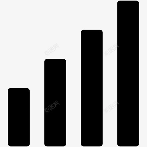 信号栏覆盖级别信号强度图标svg_新图网 https://ixintu.com web和用户界面字体图标 信号强度 信号栏 无线互联网 无线连接 覆盖级别