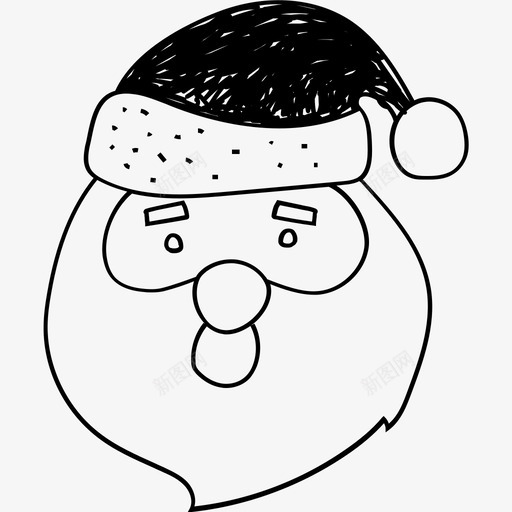 圣诞老人脸圣诞老人圣诞老人头像图标svg_新图网 https://ixintu.com 圣诞涂鸦图标 圣诞老人 圣诞老人头像 圣诞老人脸