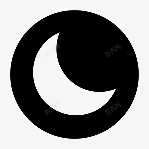 月亮不见按钮图标svg_新图网 https://ixintu.com 不见 夜晚 按钮 月亮 移动 黑暗