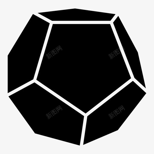 十二面体几何学数学形状图标svg_新图网 https://ixintu.com 几何学 十二面体 多面体 数学形状 柏拉图体