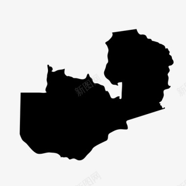 赞比亚非洲地理图标图标