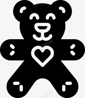 泰迪熊玩具史密森婴儿2固体图标图标