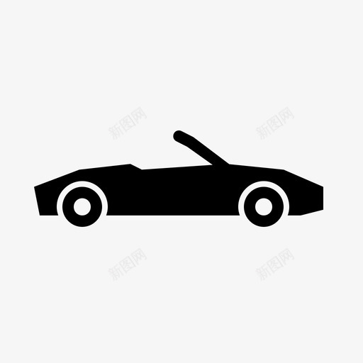 敞篷车汽车豪华图标svg_新图网 https://ixintu.com 敞篷车 旅行和运输符号 汽车 豪华 运动