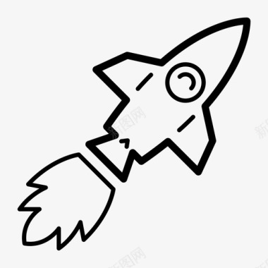 宇宙飞船导弹火箭图标图标
