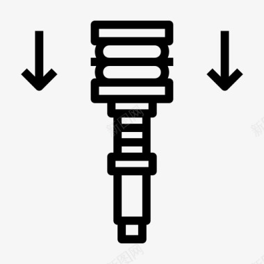 冷饮机羽绒包减震器图标图标