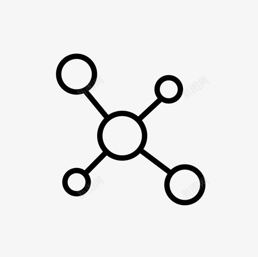 分子原子化学图标svg_新图网 https://ixintu.com 分子 化学 医学 医学细线图标集 原子 科学