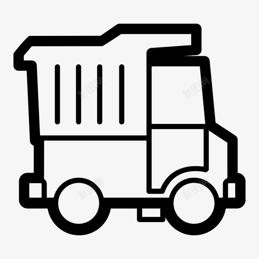 自卸卡车汽车车辆图标svg_新图网 https://ixintu.com 汽车 自卸卡车 车辆 运输工具
