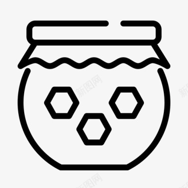 蜂蜜瓶子罐子图标图标
