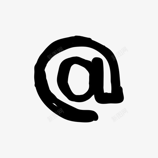 在在标志电子邮件图标svg_新图网 https://ixintu.com 在 在标志 手绘 手绘材料设计图标 提及 电子邮件