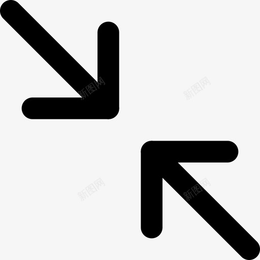 对角线最小化箭头方向图标svg_新图网 https://ixintu.com 对角线最小化 方向 箭头 箭头md轮廓