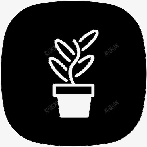 植物环境绿色植物图标svg_新图网 https://ixintu.com 叶子 植物 环境 盆栽 绿色植物