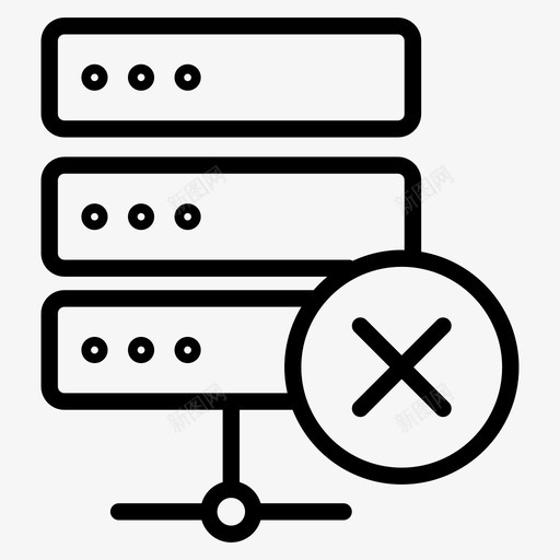 删除服务器无网络不工作图标svg_新图网 https://ixintu.com 不工作 删除服务器 无网络 无连接 连接失败
