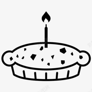 生日蛋糕甜点派对图标图标