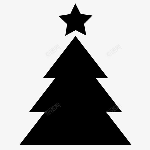 圣诞树圣诞装饰冬天图标svg_新图网 https://ixintu.com 冬天 圣诞树 圣诞节和冬天 圣诞装饰