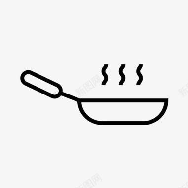 煎锅烹饪油炸图标图标