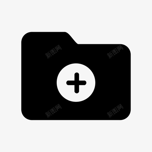 文件夹添加文件桌面图标svg_新图网 https://ixintu.com 文件 文件夹 文档 桌面 添加文件