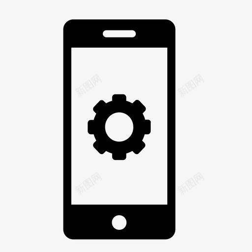 手机设置应用程序工具图标svg_新图网 https://ixintu.com 工具 应用程序 手机设置