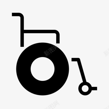 轮椅残疾人旅行和运输标志图标图标