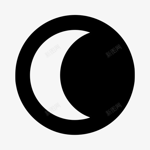 月亮天文学月食图标svg_新图网 https://ixintu.com 天文学 月亮 月食 衰落