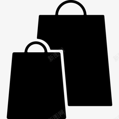 购物袋黑色夫妇商业纽约图标图标