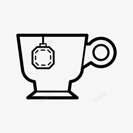 茶茶杯饮料图标svg_新图网 https://ixintu.com 热茶 茶 茶包 茶和咖啡 茶杯 饮料