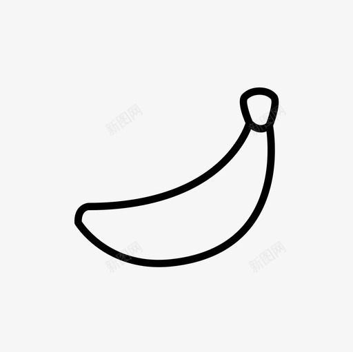 香蕉香蕉水果新鲜水果图标svg_新图网 https://ixintu.com 新鲜水果 水果细线图标集 营养 香蕉 香蕉水果