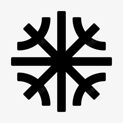 雪花圣诞节冰图标svg_新图网 https://ixintu.com 冬天 冰 固体 圣诞节 雪花