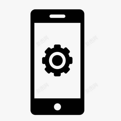 手机设置智能手机工具图标svg_新图网 https://ixintu.com 工具 手机设置 智能手机 更新