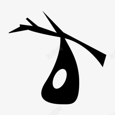 巴雅编织巢鸟吊巢图标图标