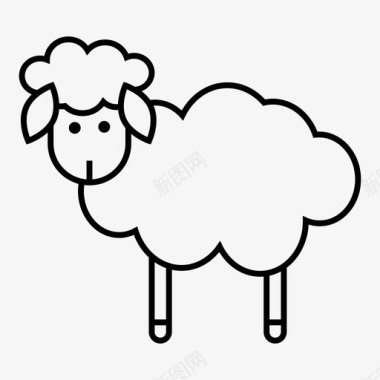 绵羊家畜母羊图标图标