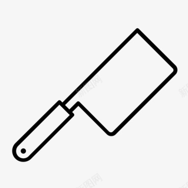 屠刀厨师切肉刀图标图标