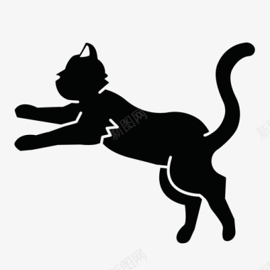 黑猫高跳图标图标