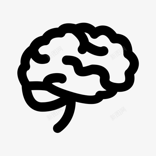 大脑解剖学人体图标svg_新图网 https://ixintu.com 人体 内脏 大脑 神经学 解剖学 身体器官