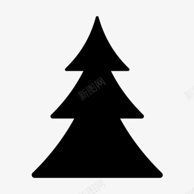 松林松树圣诞树图标图标
